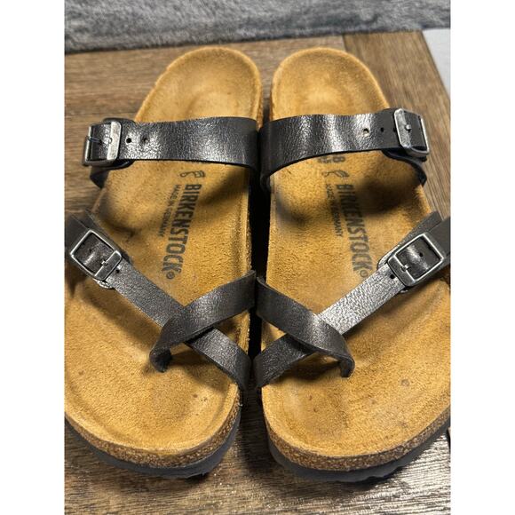 Birkenstock Mayari Birko-Flor sandals in black Women’s Size 38 US 7-7.5 - Picture 8 of 9